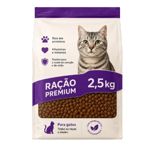 2,5 KG DE RAÇÃO PARA GATOS